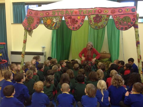 We visited Alban City School. We listened to a lovely story, in a story tent. <a href="/albancityschool/">Alban City School</a>
