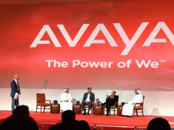 Kuwait_TechNet's tweet image. Speaker guests talking about their experience with AVAYA Solutions for Voice, Data & Video