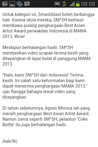 6MENOFSMASH's tweet photo. Read this blast! So proud :'')) #SMASH2013MAMA http://t.co/asIbD36tAE