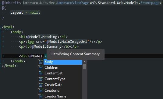 bleedo's tweet image. Sweet or sweet? #Umbraco7 #Code-First #MVC #TypedModel