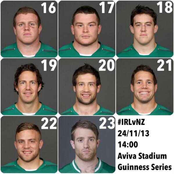 Ireland replacements #IRLvNZ
