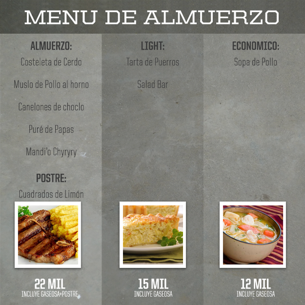 morenafusion's tweet photo. ¡Vení a almorzar a Morena! Este es nuestro menú de hoy. http://t.co/9hXecE6ijA