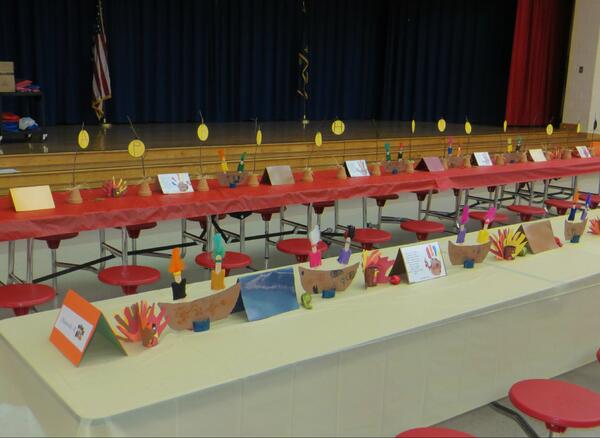 The cafeteria was beautifully decorated and ready for guests for the 4th-5th grade annual Thanksgiving Feast.