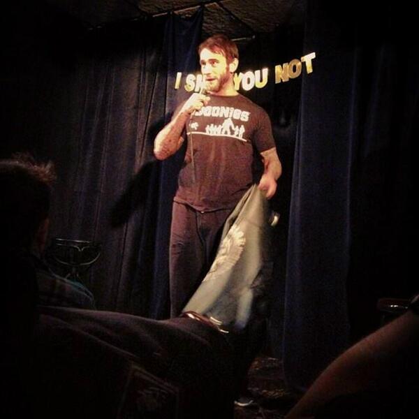 Mary14348889's tweet photo. pic of @CMPunk at<I shit you not>Show at lincoln lodge in Chicago... http://t.co/48C8CqLwGU