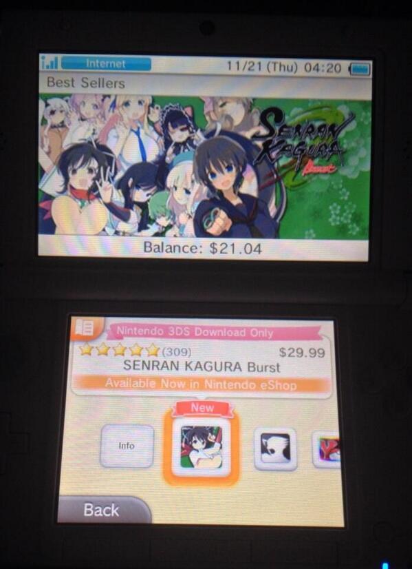 XSEED Games on X: Senran Kagura Burst is #1 on the 3DS eShop best-sellers  list! Goooooooo Senran Kagura!!  / X