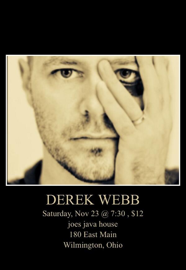 JoesJavaHouse's tweet image. Derek Webb