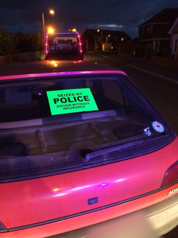 While on the subject of #sec165 another vehicle being seized for no insurance.£300+6points #proactivepatrol