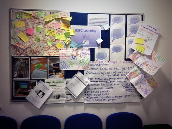 Updated learning wall at FW!