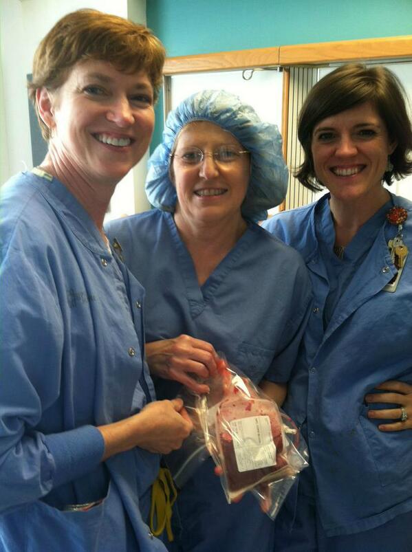 It's a match! #cordblood from a newborn at Piedmont Atlanta a hopeful cure for woman w/#leukemia.