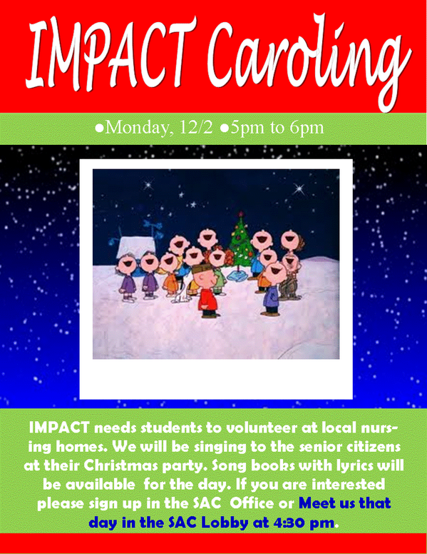 USCAImpact's tweet photo. Volunteer to go Caroling on 12/2! Sign up in the SAC Office #pacerforever @USCAGetInvolved @USCAiken @ http://t.co/w1WPPLwFHH