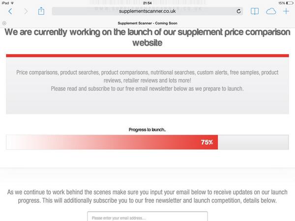 SuppScanner's tweet image. Progress to launch continues to climb, be sure to sign up to the launch competition folks! #comingsoon #competition