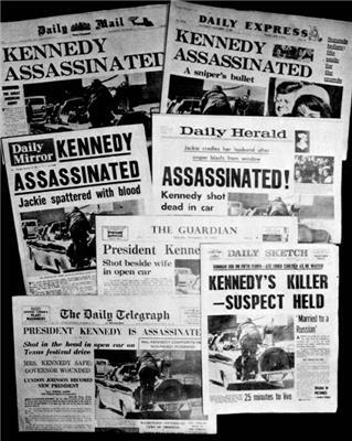 BostonArchives's tweet photo. Newspapers announce the death of President John F. Kennedy.  http://t.co/tEeBgpVXkJ http://t.co/LwPSuU1iOK