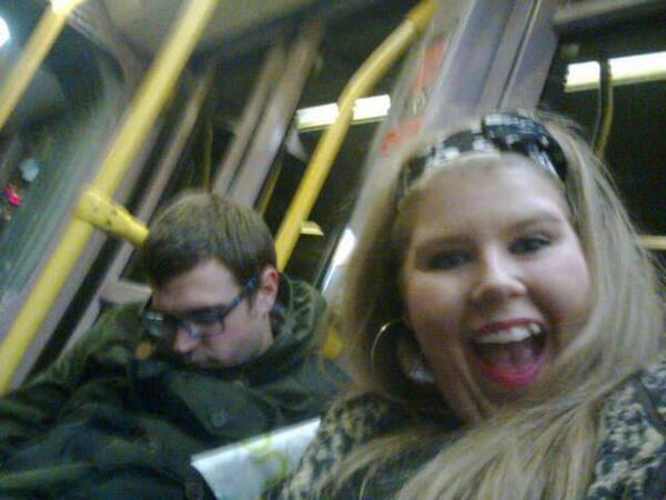 hannahstack's tweet image. me and me babe on de luas hahaha #randomnite