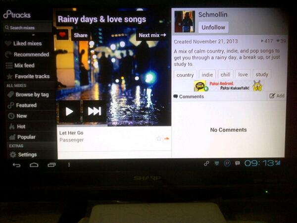 inderazainul's tweet image. 8tracks on my tv. #androidSetTopBox