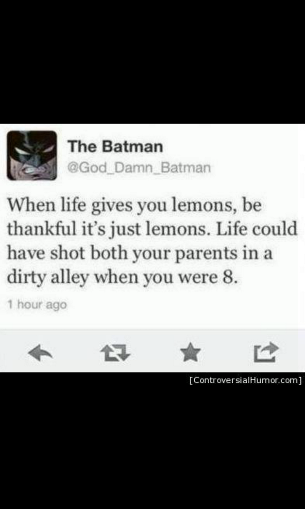 DewarRJ's tweet image. #batmanproblems