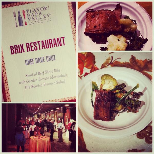GEVMagazine's tweet photo. Soooooooooo good! Brix Restaurant's smoked beef short ribs @FlavorNapa #flavornapa http://t.co/4MIofzN6Ky
