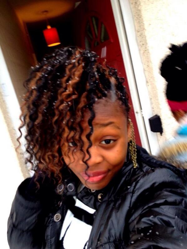 Curly braids, (black and gold)