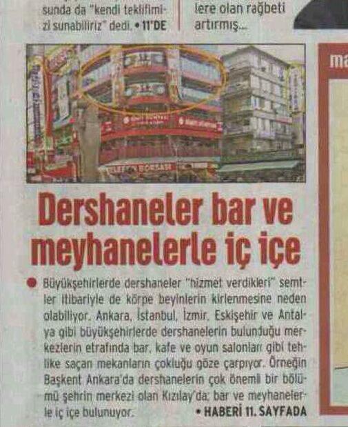 Akit eskiden böyle durumda eğitim kurumlarının değil bar ve meyhanelerin kapatılmasını savunurdu. Çağdaş "Yeni Akit"!