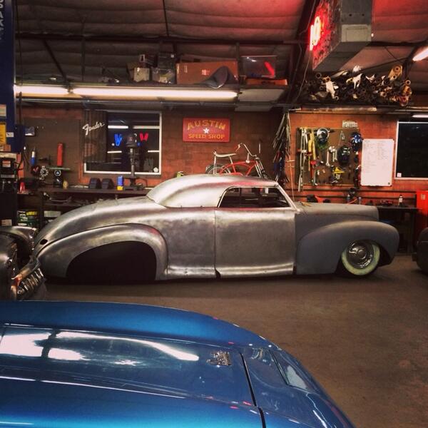 In progress: 1941 Lincoln Zephyr with a removable Carson style top made from aluminum #austinspeedshop