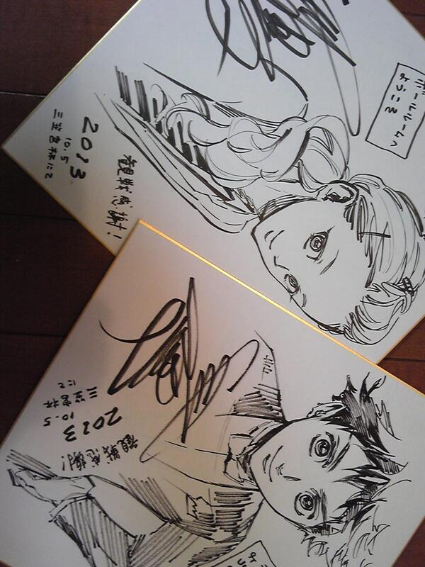 そして会場にてたまたま、遠方から自費で赴いてくださった読者の方々と遭遇。なぜ私が竹内だと気付…?。そして後日サインを描かせていただきました。 