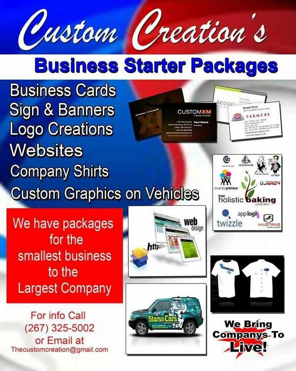 CustomCreation4's tweet image. Our Business Start Up packages are staring @ 25.00 get this deals while it's hot!