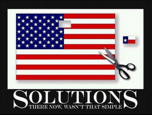 RightWingTX's tweet photo. I wish it was This easy separating Texas from the control of our supreme leader Obama and his socialist regime http://t.co/qLmMUHnjCp