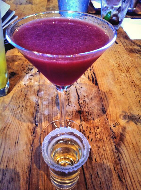 Nice cocktail with lunch #oldgrammarschool #raspberry #fizz