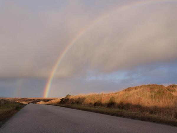 DowerHouseIslay's tweet image. Lovely rainbow outside Buildbase today! #rainbow #Scotland