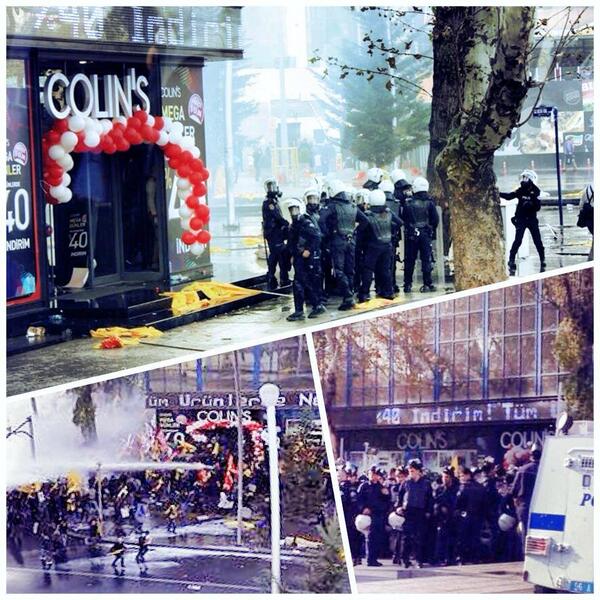 bernasahinist's tweet photo. Kızılay Colin's içeri sığınmak isteyen öğretmenleri yaka paça dışarı attı. #ColinsBoykot #EğitimEmekçileriDireniyor http://t.co/7x0Angwz0x