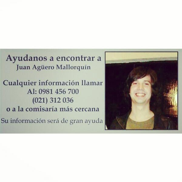 manu_artun's tweet photo. AYUDANOS A ENCONTRARLO! Si le viste o tenes info sobre su paradero favor avisanos al 0981456700 RT por favor! Gracias http://t.co/2GvP3DDBRF