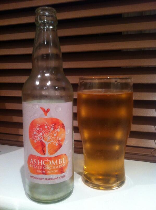 Just sitting down to enjoy a nice cold <a href="/Ashcombecider/">Ashcombe Cider</a>, happy to be drinkin apples rather than squashin em!!