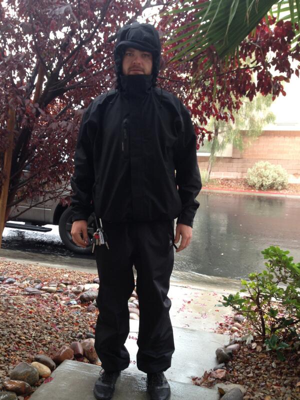 Jimmimayhem's tweet image. I get so excited when I can use my @hellyhansen in Vegas #rainplay