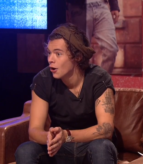 Harry's reaction when he heard that there was a baby in the room. 