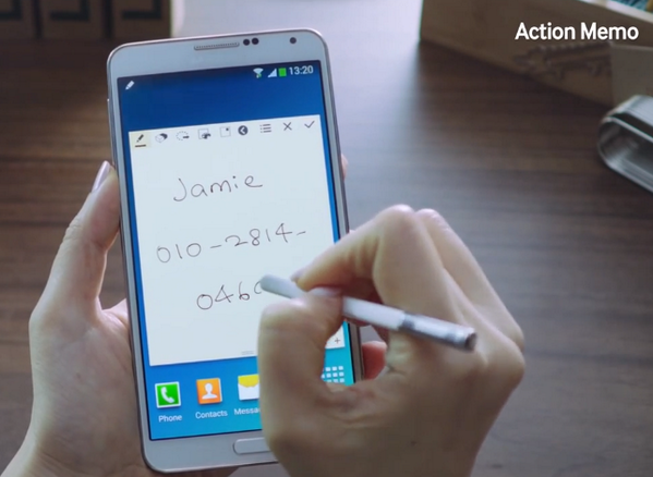 SamsungMaroc's tweet photo. Ne perdez plus jamais un numéro de téléphone ! Ecrivez-le rapidement et sauvegardez-le avec #ActionMemo ! http://t.co/jQlELfA6MC