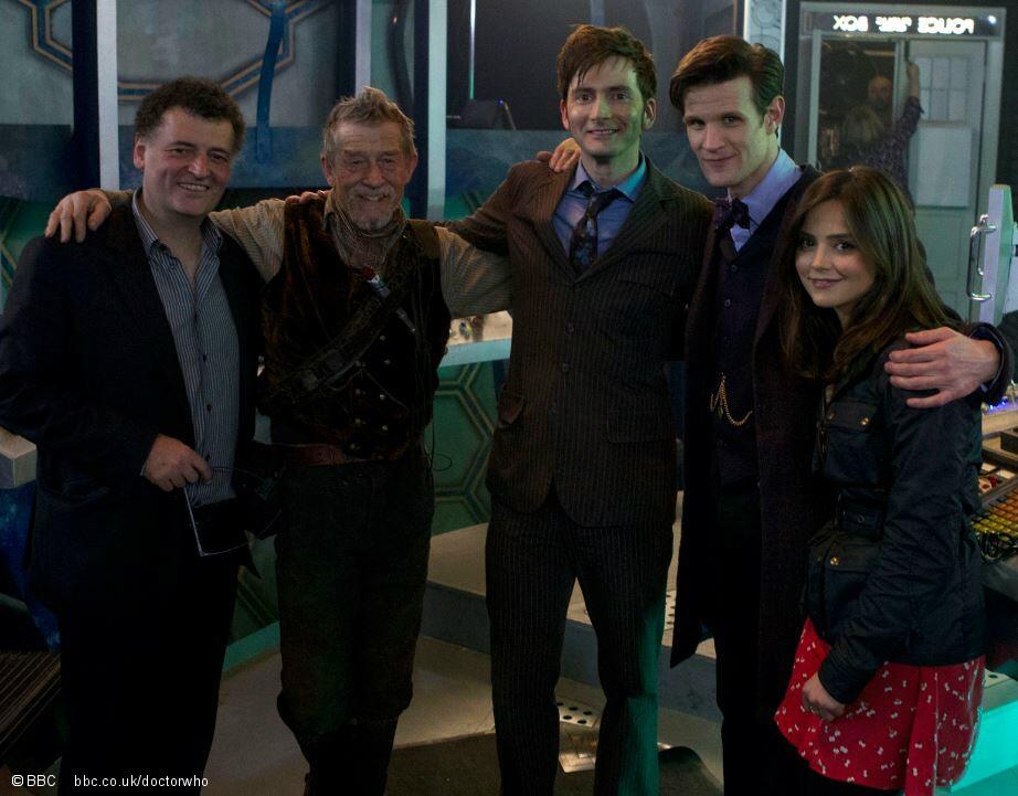 David Tennant on the set of The Day Of The Doctor