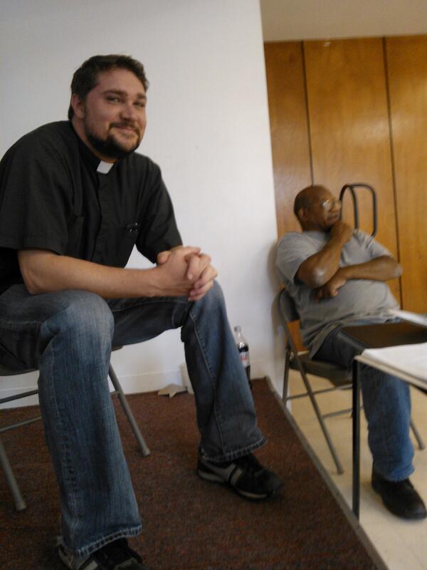 Pastor Fritz hard at work