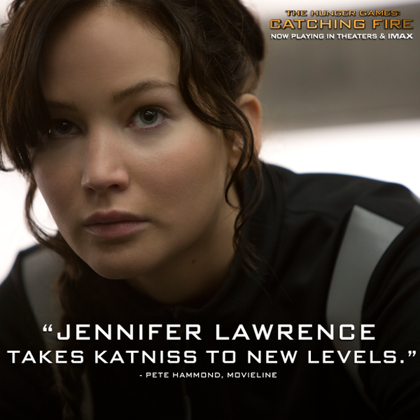 TheHungerGames's tweet photo. Discover how "Jennifer Lawrence takes Katniss to new levels"! #CatchingFire is NOW PLAYING - http://t.co/gXRy7ZrjmW http://t.co/HGrDBCBsWZ