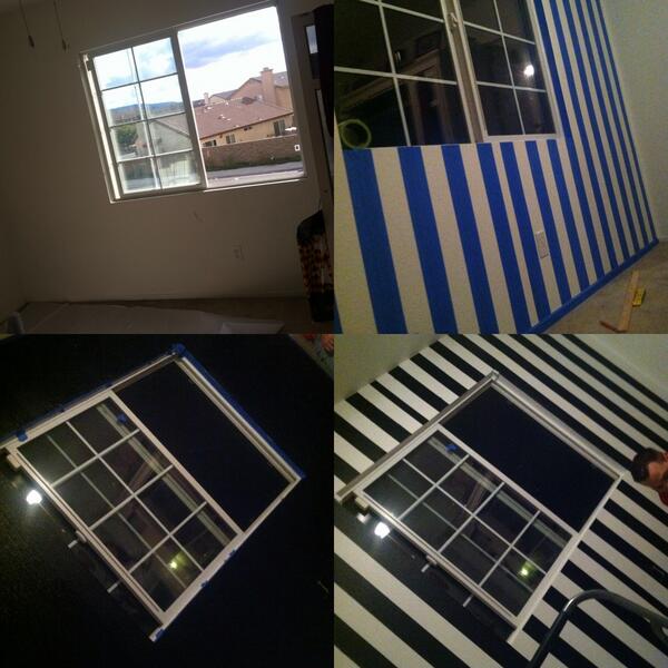 KaseyxDavis's tweet image. Striped wall is done 😈 #throughtheprocess