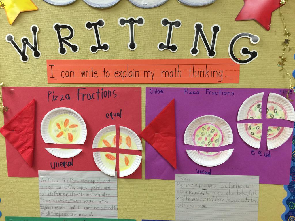 steelemarym's tweet image. 1st grade writing about math #fractionsrule @CamScots @MOCOMathGuru @OldhamB