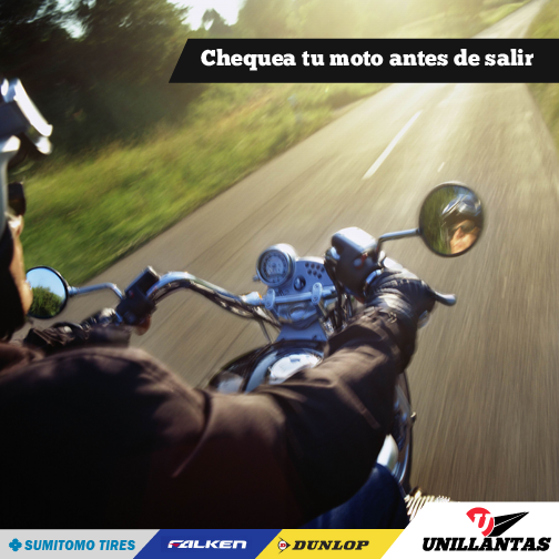 ¿Listo para el fin de semana? Antes de salir en tu moto recuerda revisar tus luces, bocina y dirección.