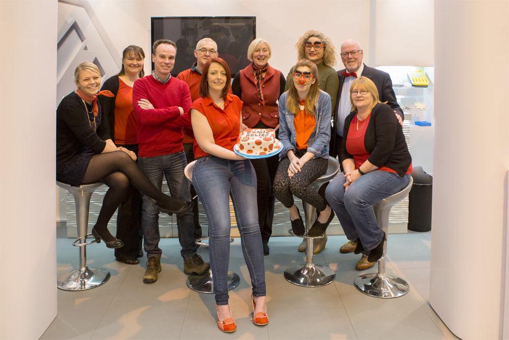 chris_ebbage's tweet photo. Some of the girls and boys joining in for Comic Relief. #letsgetdonating @BiesseGroupUK @rednoseday http://t.co/0LNSWUuGUt