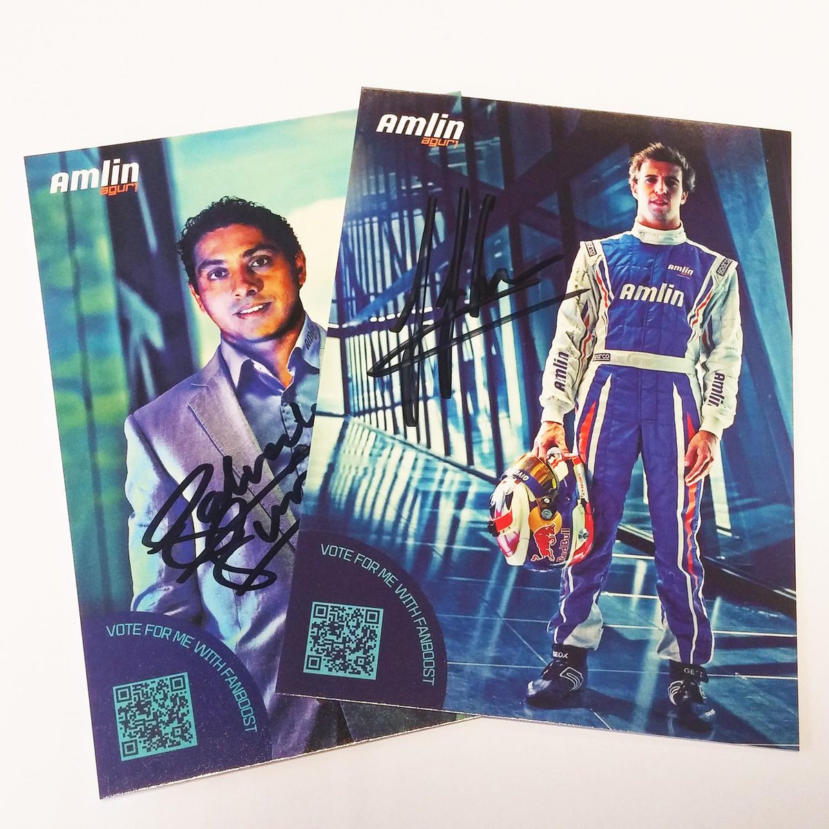 AmlinAndrettiJP's tweet photo. Do you vote for Antonio or Salvador? Decisions decisions!  @1SDuran @afelixdacosta http://t.co/WxQRqQX37b #FormulaE http://t.co/odrHGAggsr
