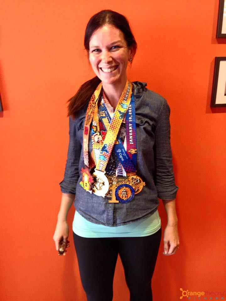 OTFbluebell's tweet photo. Caitie D of @OTFPlantation achieved true #BeastMode recently by completing a 5K 10K half &amp; full marathon in 4 days! http://t.co/QBUnlNzU8X