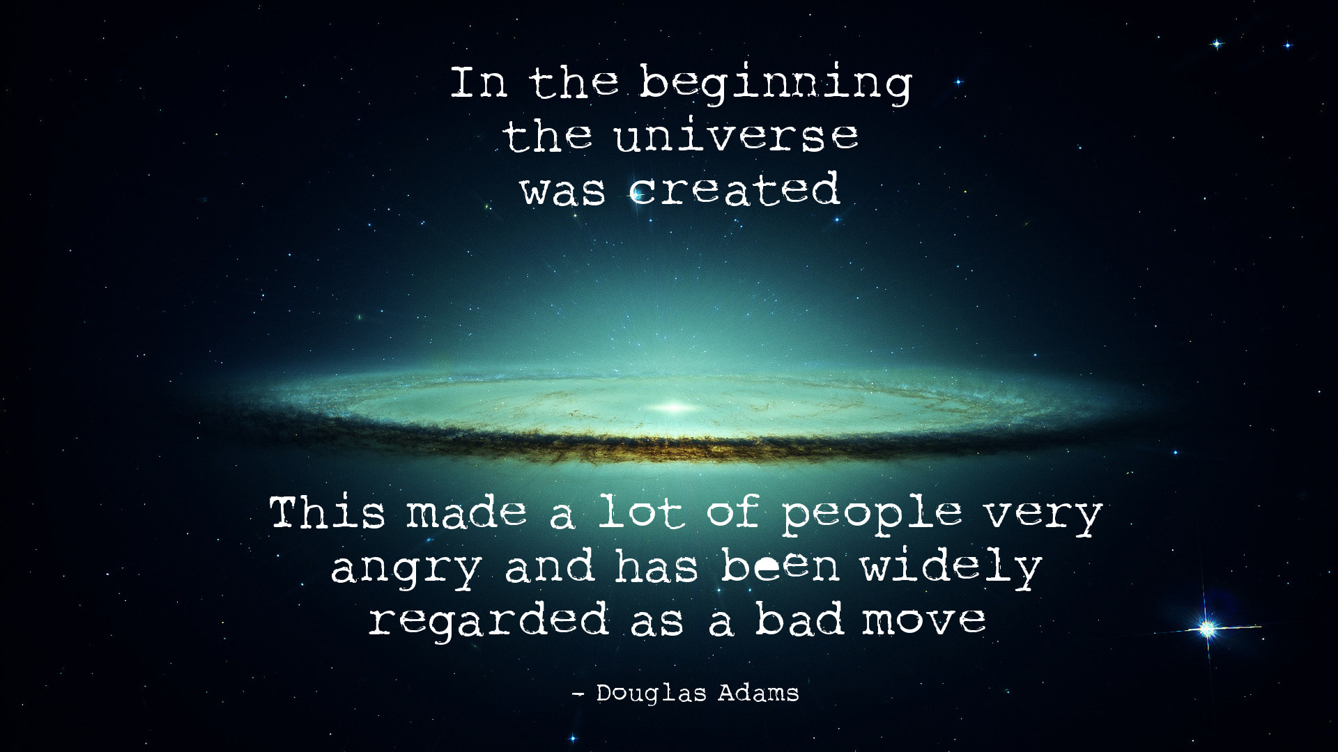Happy Birthday to Douglas Adams! The writer that got me thinking through comedy: 