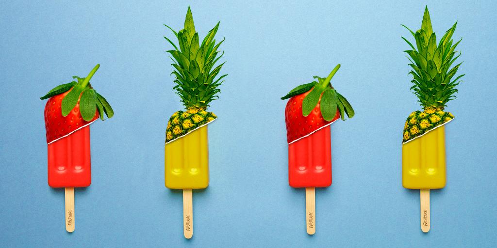 Torn between two of our favorite flavours. #Fruttare 🍓🍌