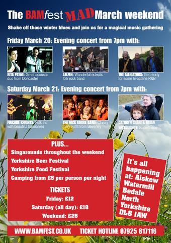 See <a href="/TheRitaPayne/">The Rita Payne Band</a> <a href="/CraigandWilloug/">Craig and Willoughby</a> @FiresideKnights in <a href="/OfficialBedale/">Bedale</a> 20-21 March bamfest.co.uk