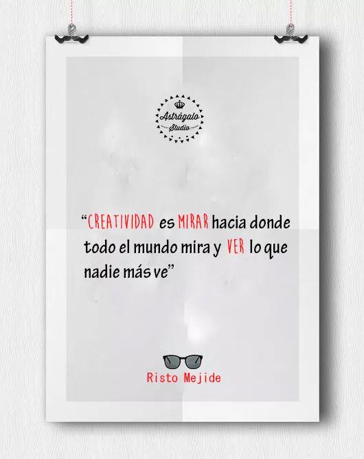 Aquí la definición de <a href="/ristomejide/">Risto Mejide</a> de concepto tan difícil de expresar. Y para ti, qué es la #creatividad?