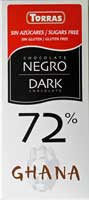 Nieuw bij glutenvrij-suikervrij.be :
Torras chocolade puur 72%  Ghana.