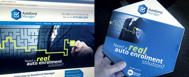 Launching new AutoEnrol Manager #website bit.ly/1AfI9og #design &amp; #directmail campaign for <a href="/ForwardRewardUK/">Forward Reward</a>