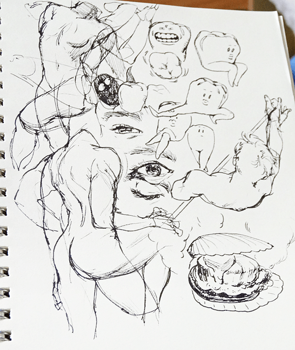 たまには迷い線を恐れずにザクザク描いていこう((φ("U") 